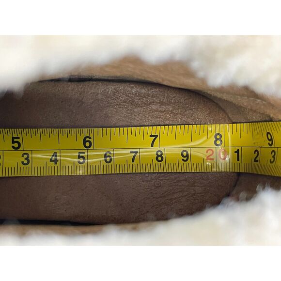UGG Dandylion Chestnut Women's 7 Brown Bootie Suede Leather Boot Fur Trim - Picture 10 of 11